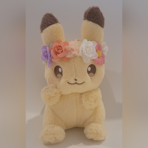 Pokemon Other - RARE Pokemon Pikachu spring Easter flower party plush (from Japan)